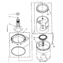 Kenmore 11081362850 agitator, basket and tub diagram