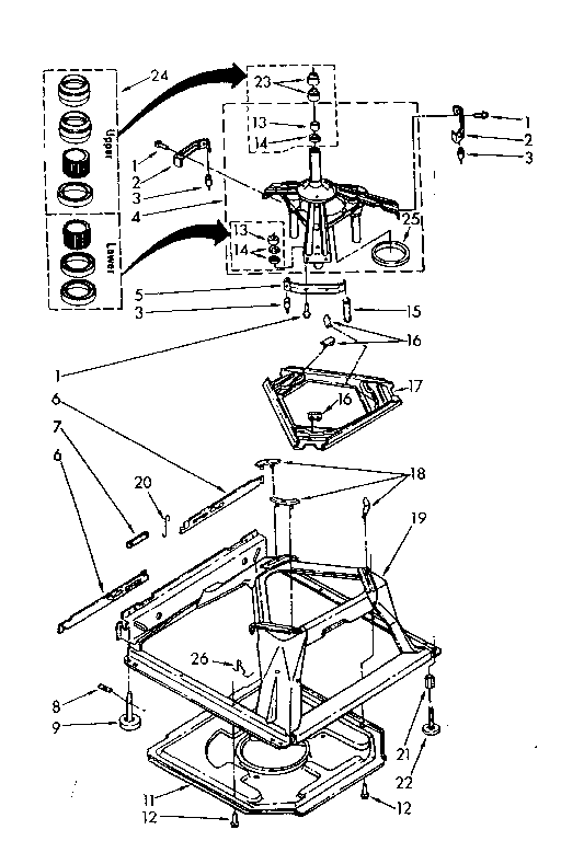 Kenmore 11081362450 machine base diagram