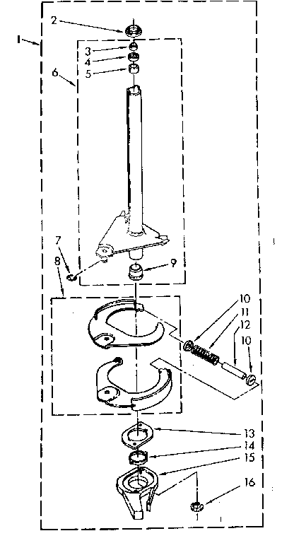 Kenmore 11081362450 brake and drive tube diagram