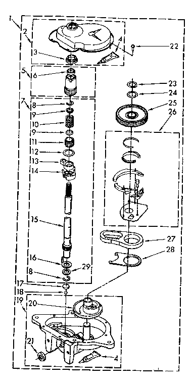 Kenmore 11081362450 gearcase diagram