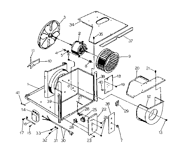 Kenmore 2538753081 electrical system and air handling diagram