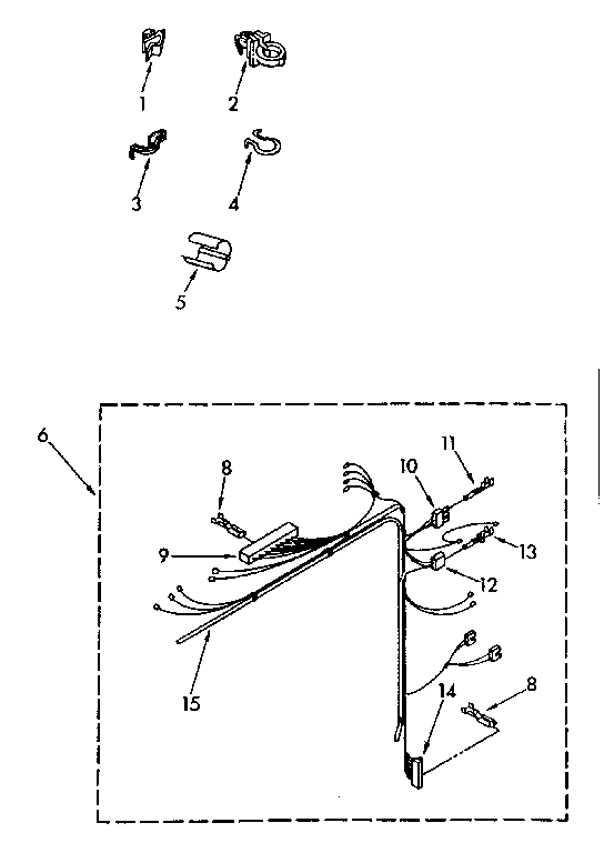 Kenmore 11081476840 wiring harness parts diagram