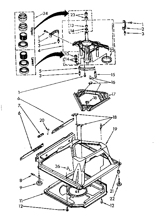 Kenmore 11081476840 machine base parts diagram