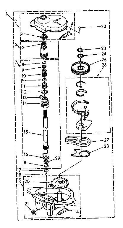 Kenmore 11081476840 gearcase parts diagram