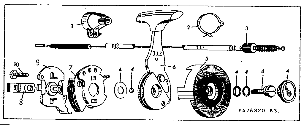 Sears 502476820 3-speed stick replacement parts diagram