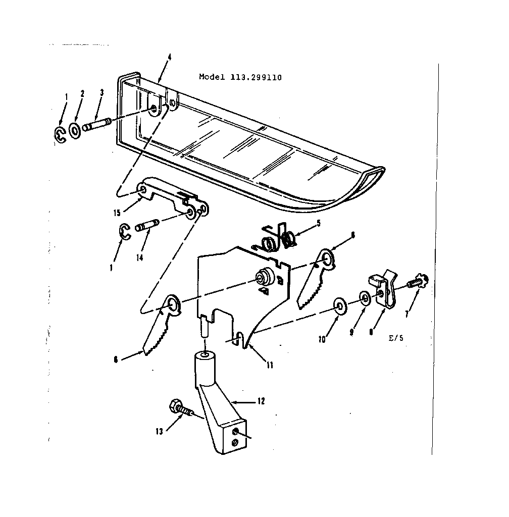 Craftsman 113299110 62281 blade guard assembly diagram
