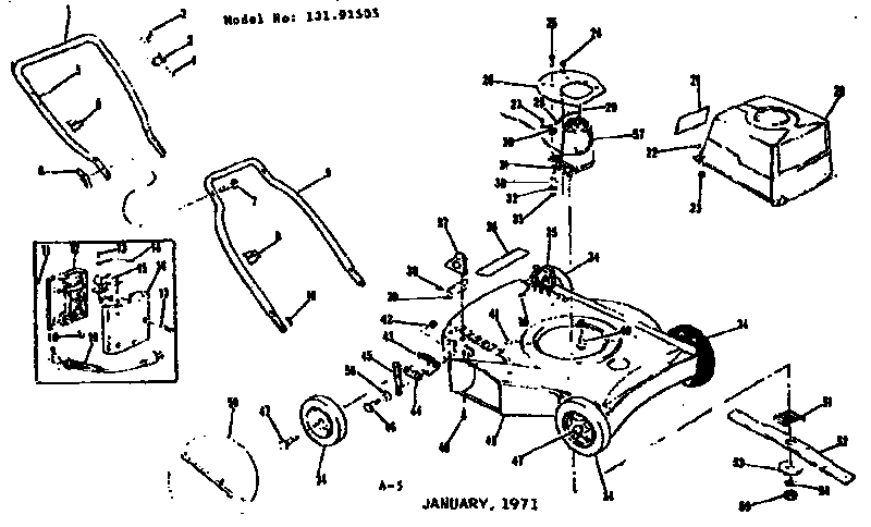 Craftsman 13191505 replacement parts diagram