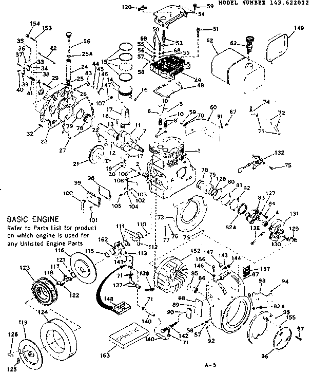 Craftsman 91725371 basic engine diagram