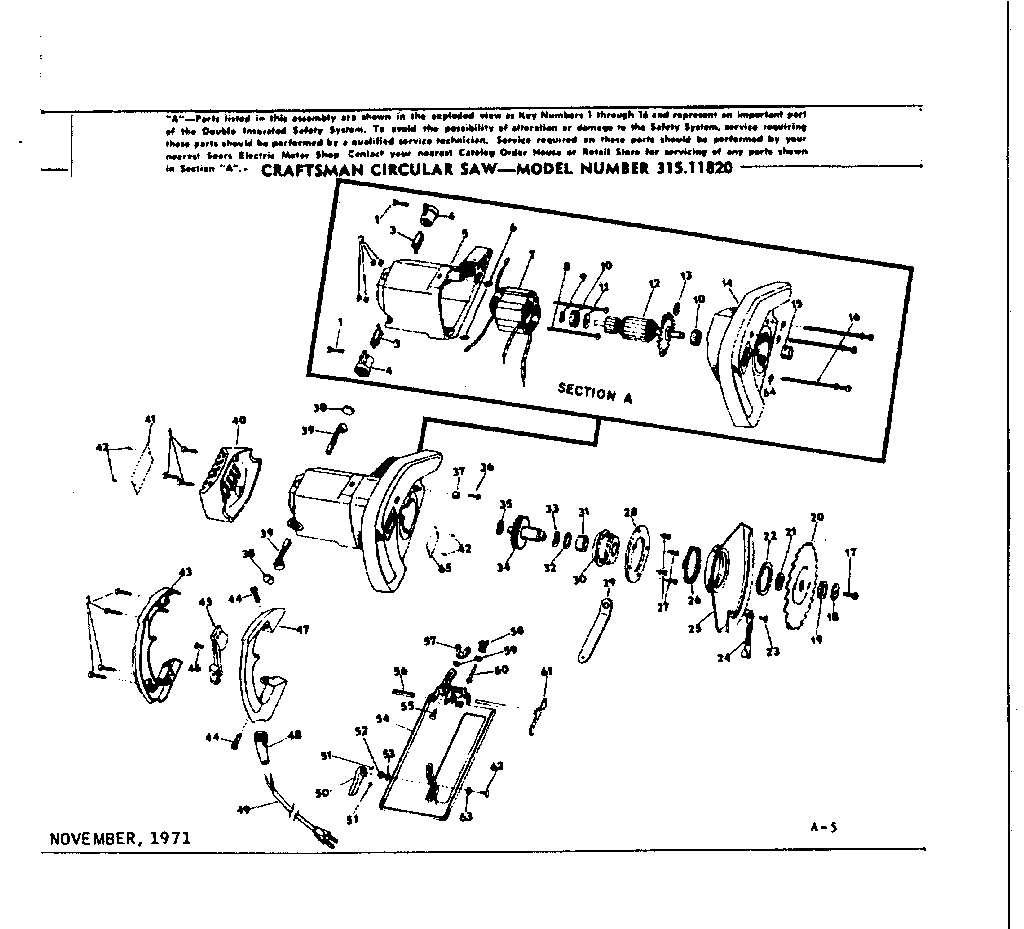 Craftsman 31511820 unit parts diagram