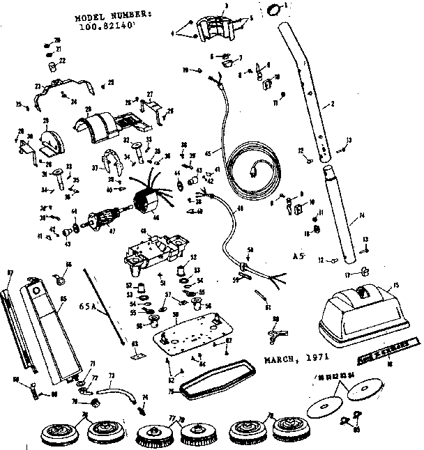 Kenmore 10082140 floor polisher diagram