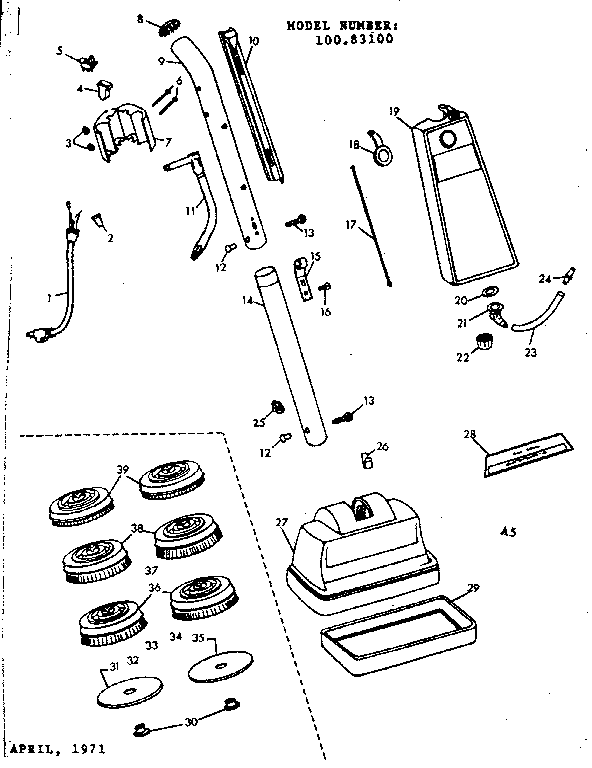 Kenmore 10083100 external machine parts diagram