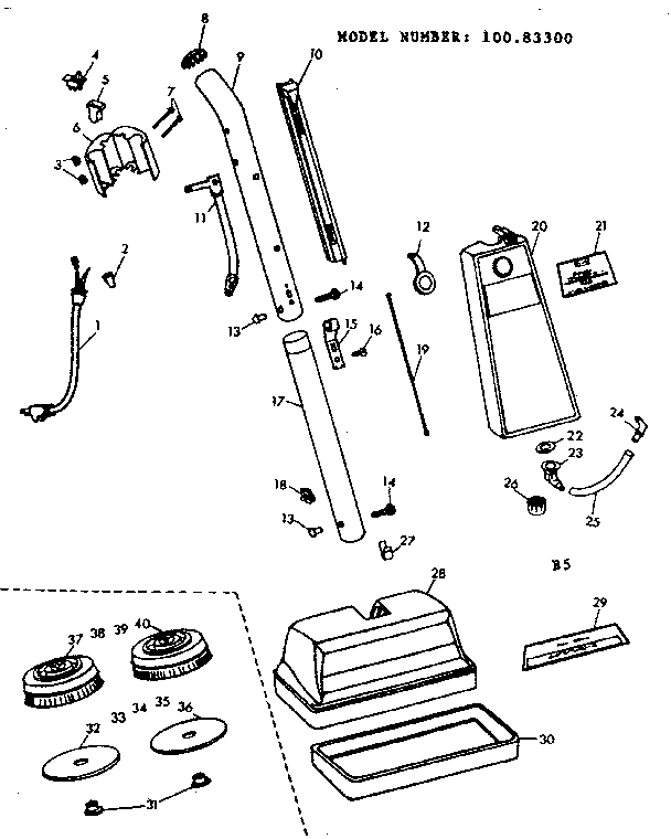 Kenmore 10083300 external machine parts diagram