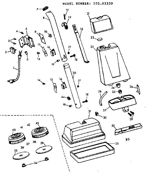 Kenmore 10083530 external machine parts diagram