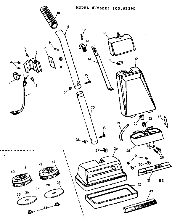 Kenmore 10083590 external machine parts diagram
