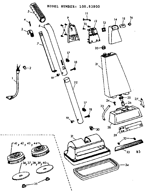 Kenmore 10083800 external machine parts diagram