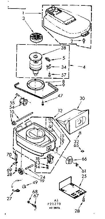 Kenmore 11621270 unit parts diagram