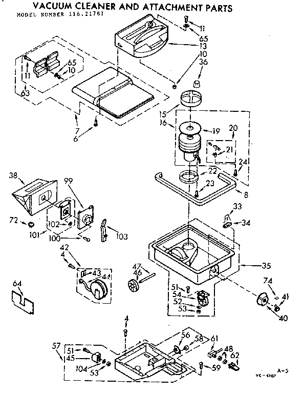 Kenmore 11621781 base assembly diagram