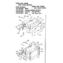 Kenmore 1033277045 upper and lower oven door section and full glass door diagram