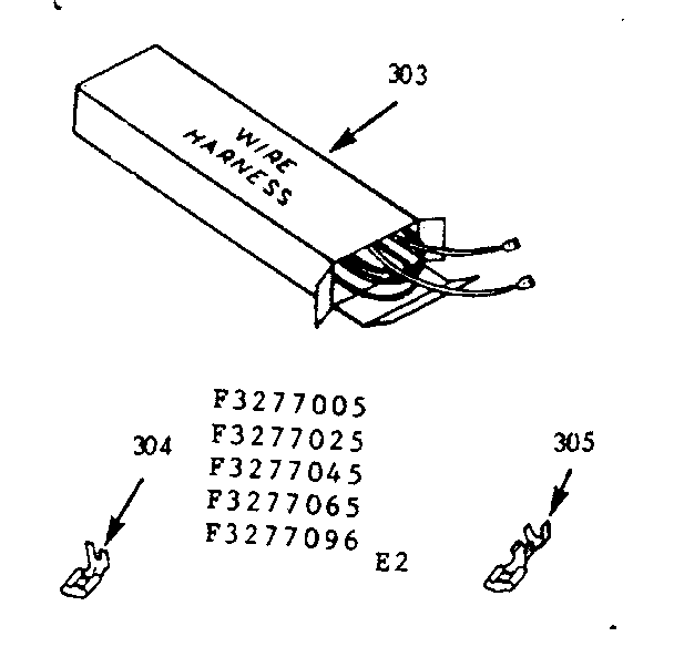 Kenmore 1033277025 wire harness and components diagram