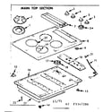 Kenmore 1033347200 main top section diagram