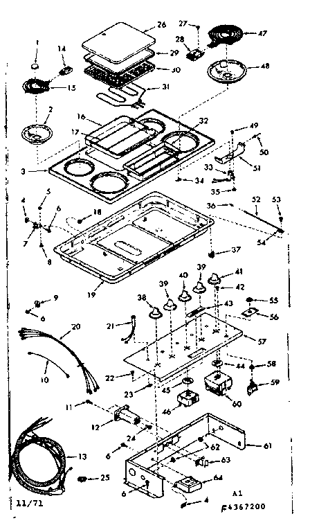 Kenmore 1034367260 cooktop diagram
