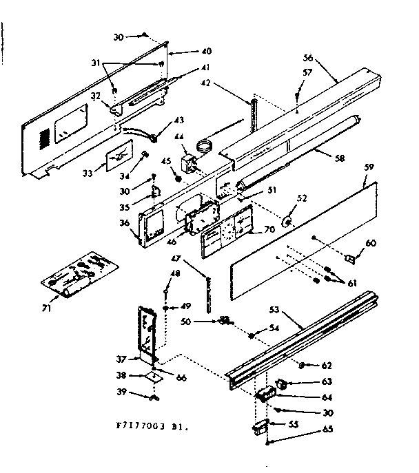Kenmore 1037177023 backguard section diagram