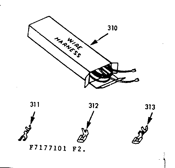 Kenmore 1037177161 wire harness & components diagram