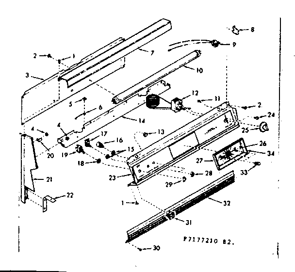 Kenmore 1037177210 backguard section diagram