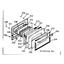 Kenmore 1037187240 oven door section diagram