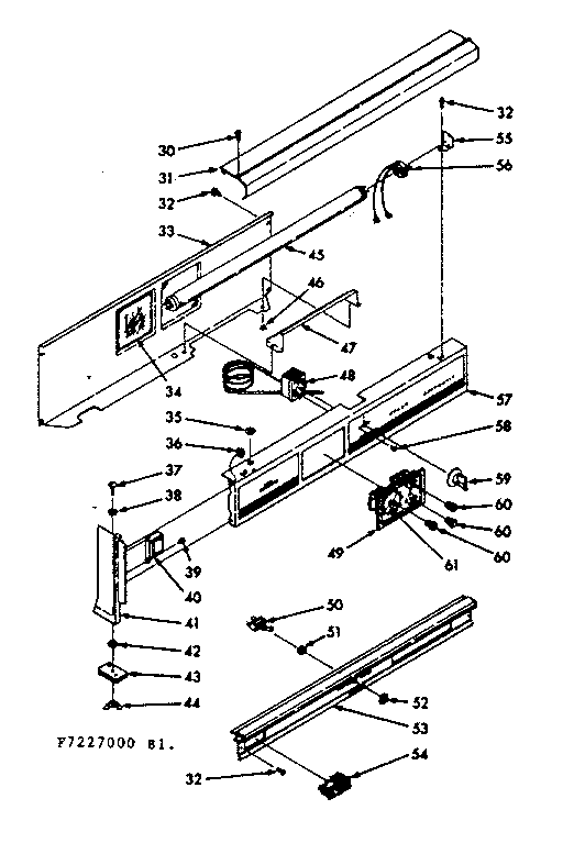 Kenmore 1037227060 backguard section diagram