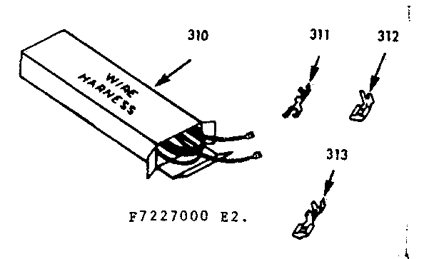 Kenmore 1037227060 wire harness & components diagram