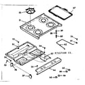 Kenmore 1037227160 main top section diagram