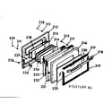 Kenmore 1037227160 oven door section diagram