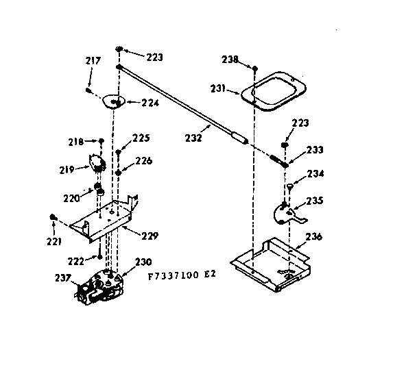Kenmore 1037337100 power lock section diagram
