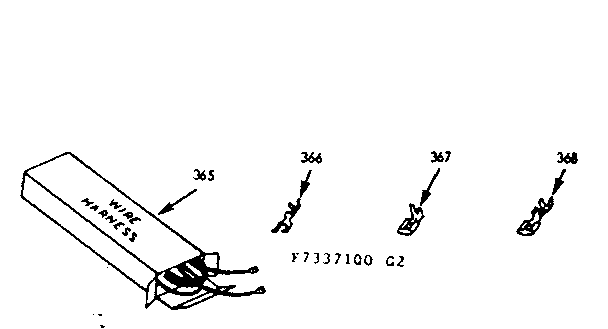 Kenmore 1037337100 wire harnesses & components diagram