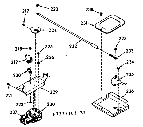 Kenmore 1037337141 power lock section diagram