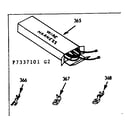 Kenmore 1037337141 wire harness and components and optional roitisserie pan kit diagram