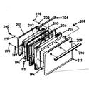 Kenmore 1037337210 oven door section diagram