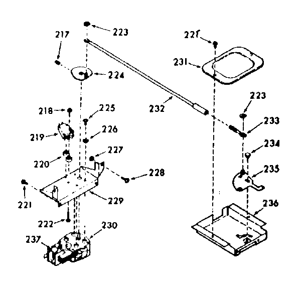 Kenmore 1037357100 power lock section diagram