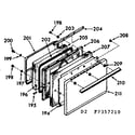 Kenmore 1037357210 oven door section diagram