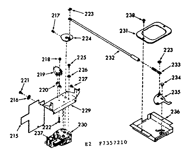 Kenmore 1037357220 power lock section diagram
