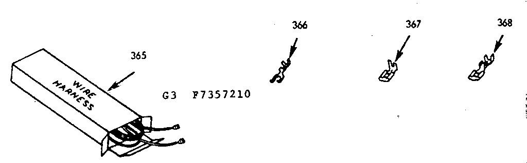 Kenmore 1037357220 wire harnesses & components diagram