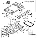 Kenmore 1037427160 main top section diagram