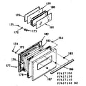 Kenmore 1037427160 oven door section diagram