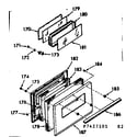 Kenmore 1037427101 oven door section diagram