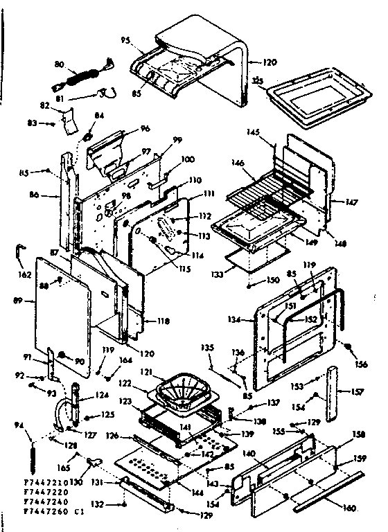 Kenmore 1037447210 body section diagram