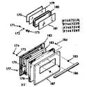 Kenmore 1037467240 oven door section diagram