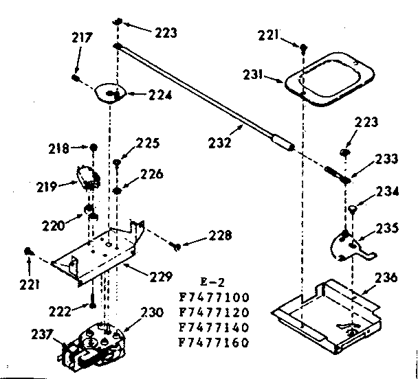 Kenmore 1037477140 power lock section diagram
