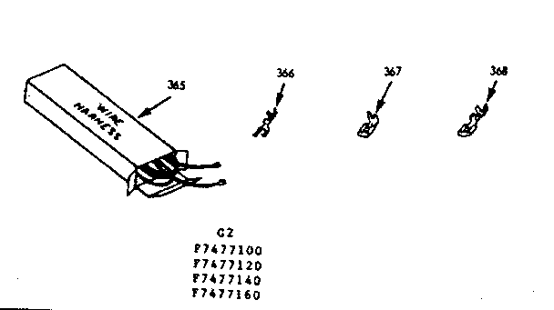 Kenmore 1037477140 wire harnesses & components diagram