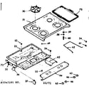 Kenmore 1037747141 main top section diagram